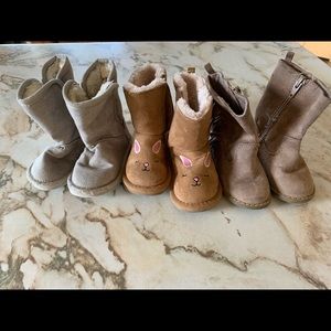 3 pairs toddler size 5 boots